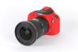Zbroja EasyCover osłona gumowa dla Canon 100D/SL1 czerwona Przód