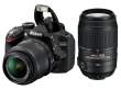 Lustrzanka Nikon D3200 czarny + ob. 18-55 VRII + 55-300 VR Przód