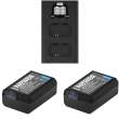 Ładowarka Newell dwukanałowa  DL-USB-C i dwa akumulatory NP-FW50 do Sony Przód