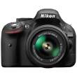 Lustrzanka Nikon D5200 czarny + ob. 18-55 VR II Przód