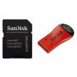 Czytnik Sandisk MicroMate MS Duo Czytnik USB Przód
