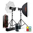 Zestaw lamp studyjnych Godox Zestaw QT400IIM-C studio flash kit Przód