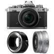 Aparat cyfrowy Nikon Z fc + 16-50 mm srebrny + adapter FTZ II Przód
