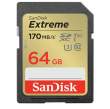 Karta pamięci Sandisk SDXC EXTREME 64GB 170MB/s V30 UHS-I U3 Przód