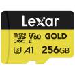 Karta pamięci Lexar microSDXC 256 GB V60 GOLD UHS-II C10 A1 U3 R280 W100 Przód
