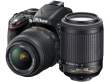 Lustrzanka Nikon D3200 czarny + 18-55 VR + 55-200 VR Przód