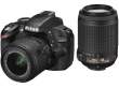 Lustrzanka Nikon D3200 czarny + ob. 18-55 VRII + 55-200 VR Przód