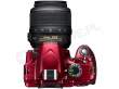 Lustrzanka Nikon D3200 czerwony + ob. 18-55 VR Boki