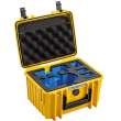  Akcesoria do dronów walizki i plecaki B&W Walizka typ 2000 do DJI Mini 3 Pro żółta Przód