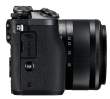 Aparat cyfrowy Canon EOS M6  + ob. 15-45 IS STM + ob. 55-200 IS STM czarny Boki