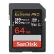 Karta pamięci Sandisk SDXC 64 GB EXTREME PRO 280MB/s C10 UHS-II Przód
