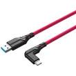  Kable USB do aparatów Mathorn MTC-201 USB A - USB C 2m 10Gb/s Magenta kątowy Przód