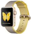  zegarki inteligentne Apple Watch Series 2 38mm aluminium w kolorze złotym z paskiem plecionego nylonu w kolorze żółtym/jasnoszarym Przód