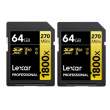 Karta pamięci Lexar Pro 64GB 1800x U3 V60 UHS-II 2pack Przód