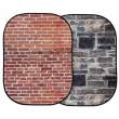 Tło Lastolite Urban 1.5x2.1m Red brick/Grey Stone Przód