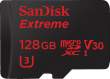 Karta pamięci Sandisk microSDXC 128 GB EXTREME 90MB/s V30 UHS-I + adapter SD (doskonała do kamer sportowych) Przód
