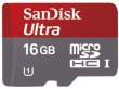 Karta pamięci Sandisk microSDHC I 16 GB Ultra class 10 + adapter SD Przód