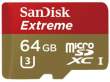 Karta pamięci Sandisk microSDXC 64GB Extreme 90MB/s C10 UHS-I do kamer sportowych Przód