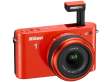 Aparat cyfrowy Nikon 1 J2 pomarańczowy + ob. 10-30 + 30-110 Tył