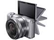 Aparat cyfrowy Sony A5000 (ILCE5000) + ob. 16-50mm srebrny Przód