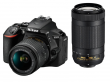 Lustrzanka Nikon D5600 + ob. 18-55 AF-P VR + ob. 70-300 VR Przód