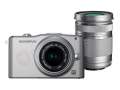 Olympus E-PM1 PEN body srebrny + ob. 14-42 II R + ob. 40-150 R