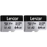 Lexar microSDXC Professional SILVER Plus UHS-I/U3/A2/4K V30 64GB 2 PACK