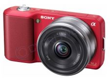 Sony NEX-3  + ob. 16 mm Pancake czerwony
