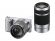 Sony NEX-5N + ob. 18-55 mm + ob. 55-210 mm srebrny