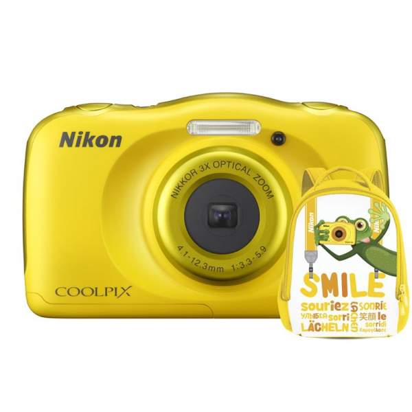 Aparat cyfrowy Nikon COOLPIX W100 żółty + plecak