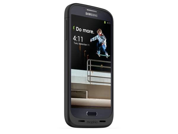 Mophie Juice Pack Galaxy S4 (kolor czarny) - obudowa ochronna z wbudowaną baterią (2300 mAh) dedykowana dla Samsung Galaxy S4 