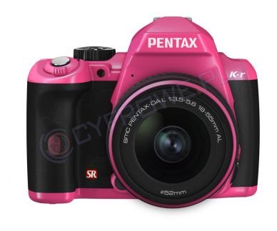 Lustrzanka Pentax K-r różowy + ob. 18-55