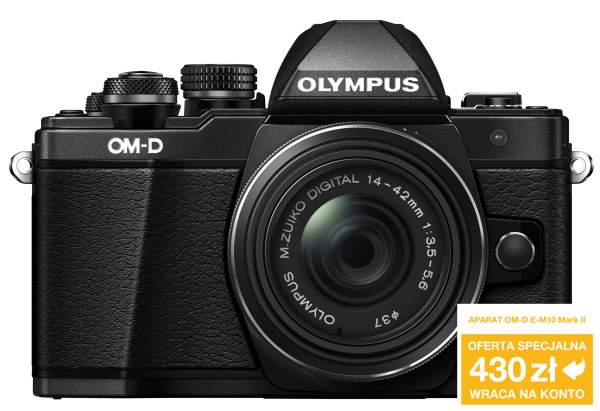 Aparat cyfrowy Olympus OM-D E-M10 Mark II + ob. 14-42 II R czarny