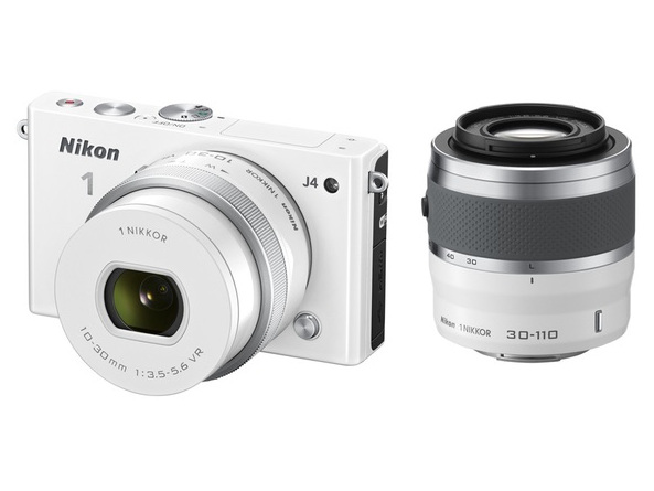 Aparat cyfrowy Nikon 1 J4 + ob. 10-30 mm PD-ZOOM + 30-110 mm biały