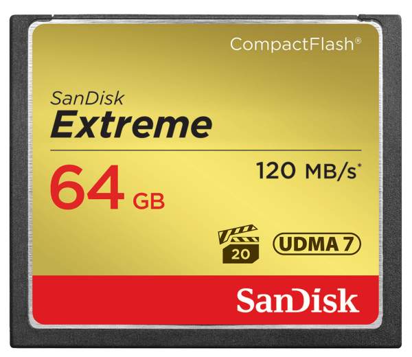 Karta pamięci Sandisk CompactFlash EXTREME 64 GB 120 MB/s