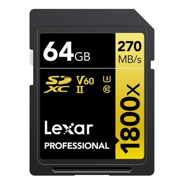 Karta pamięci Lexar Pro 64GB 1800x U3 V60 UHS-II