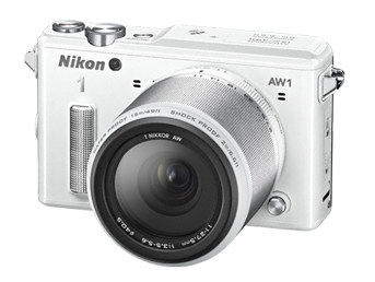 Aparat cyfrowy Nikon 1 AW1 + ob. 10mm + ob. 11-27.5mm biały