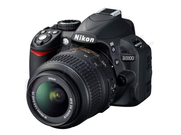 Lustrzanka Nikon D3100 + ob. 18-55 VR + ob. 55-200