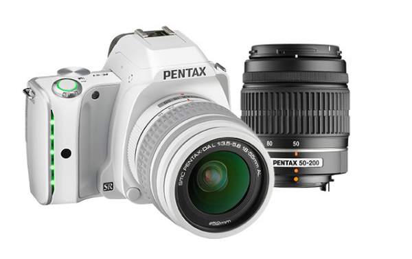 Lustrzanka Pentax K-S1 biały + ob. DAL 18-55 + ob. 50-200