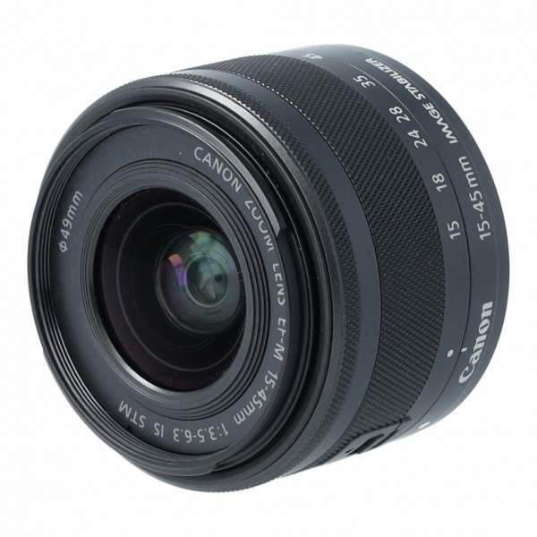Obiektyw UŻYWANY Canon 15-45 F3.5-6.3 EF-M IS STM czarny s.n. 33208020059