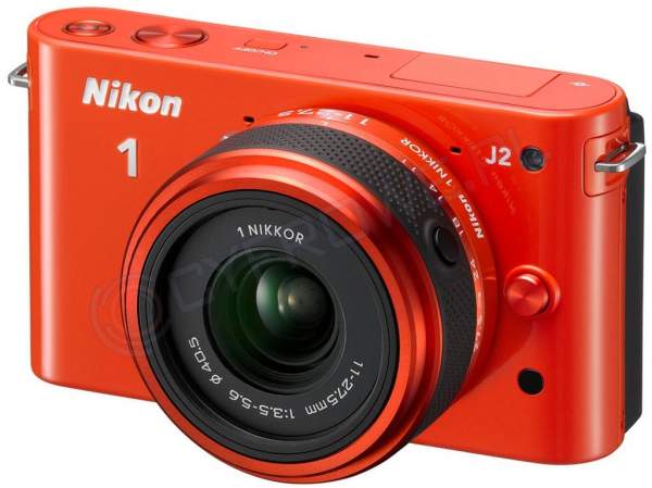 Aparat cyfrowy Nikon 1 J2 pomarańczowy + ob. 10-30 + 30-110