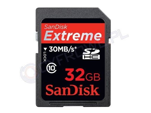 Karta pamięci Sandisk SDHC 32 GB Extreme 30MB/s