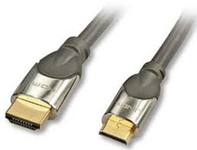 Lindy 41436 Mini HDMI (typu C) 1.4 a High Speed Cat2 Ethernet, 3D - 1,0m