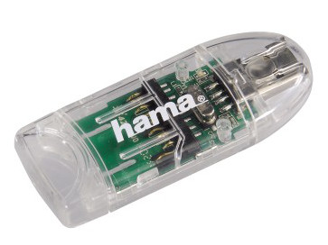 Czytnik Hama USB 2.0 przezroczysty
