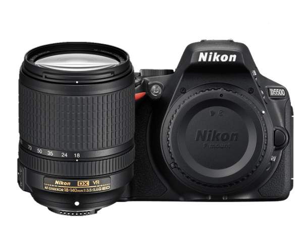 Lustrzanka Nikon D5500 czarny + ob. 18-140 VR