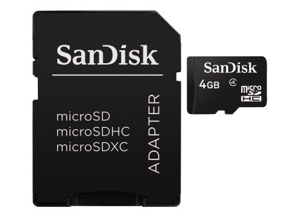 Karta pamięci Sandisk microSDHC 4 GB + adapter SD