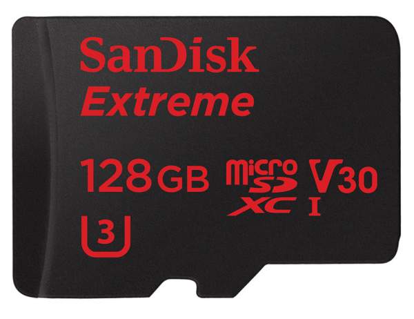 Karta pamięci Sandisk microSDXC 128 GB EXTREME 90MB/s V30 UHS-I + adapter SD + program Rescue Pro Deluxe