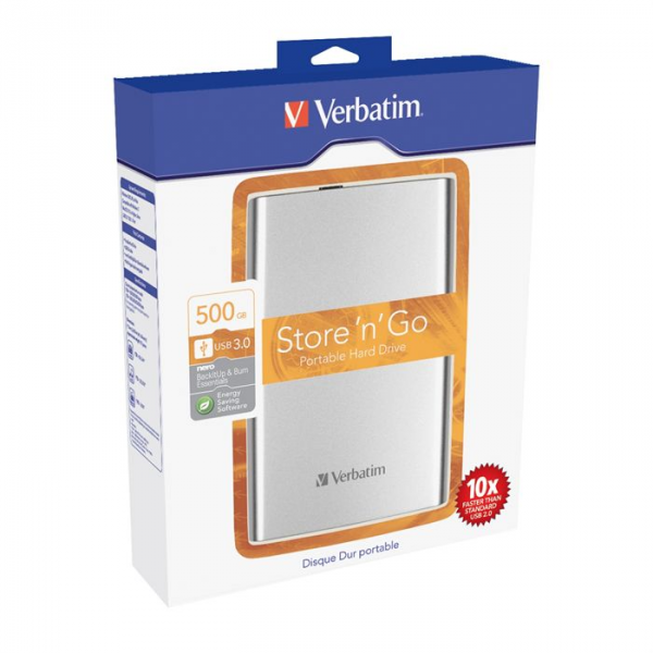 Verbatim Store n Go USB 3.0 500GB srebrny