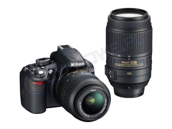 Lustrzanka Nikon D3100 + ob. 18-55 VR + ob. 55-300 VR
