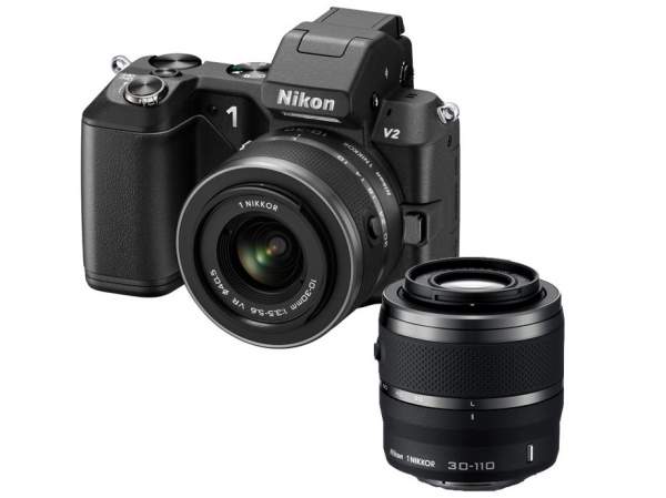 Aparat cyfrowy Nikon 1 V2 czarny + ob. 10-30 VR + 30-110 VR